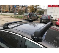 Багажник LUX City черный крыловидный для Volkswagen Polo Liftback 2020-