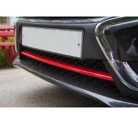 Накладка на передний бампер (АБС в цвет автомобиля) Yuago АртФорм для Lada Vesta SW/ Vesta седан