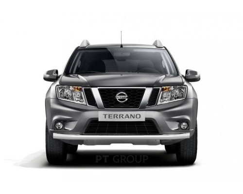 Защита переднего бампера ПТ Групп одинарная D63 (НПС) для Nissan Terrano 2014-