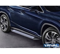 Пороги алюминиевые Rival "Bmw-style" для Lexus RX 2015-