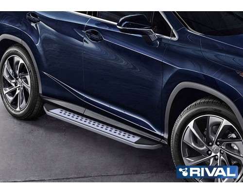 Пороги алюминиевые Rival "Bmw-style" для Lexus RX 2015-