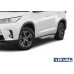 Пороги алюминиевые Rival "Silver" для Toyota Highlander 2014-